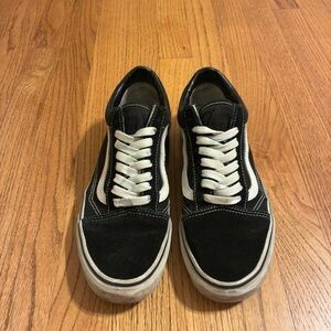 Men’s Vans Black and White Classic Sneakers - Fair Condition